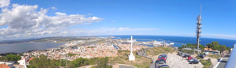 Vue panoramique depuis le mont St clair de Sète